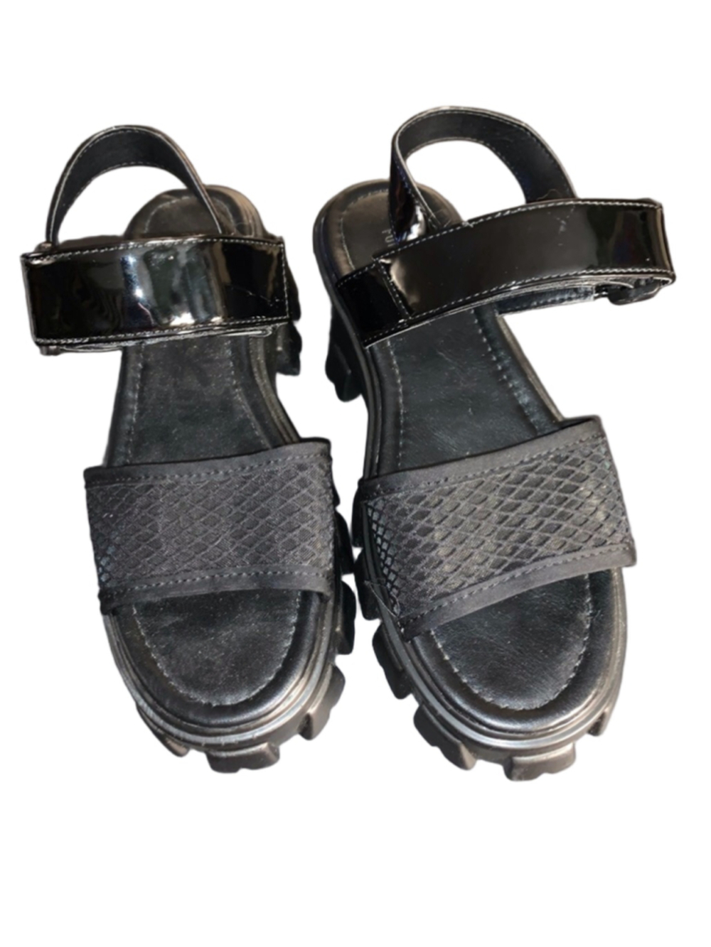 Women's Forever 21 Black Platform Sandals Size 8
